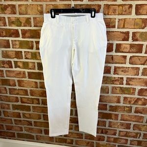 NWT Under armour stretch fitted performance golf pants with pockets White Size 8